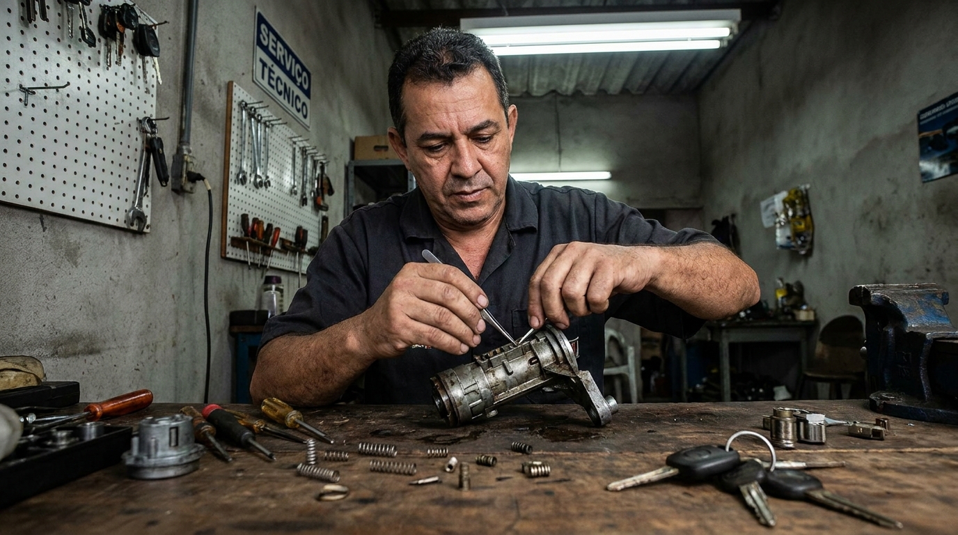 Troca de Segredo do Miolo da Porta profissional no Benguí, Belém‑PA